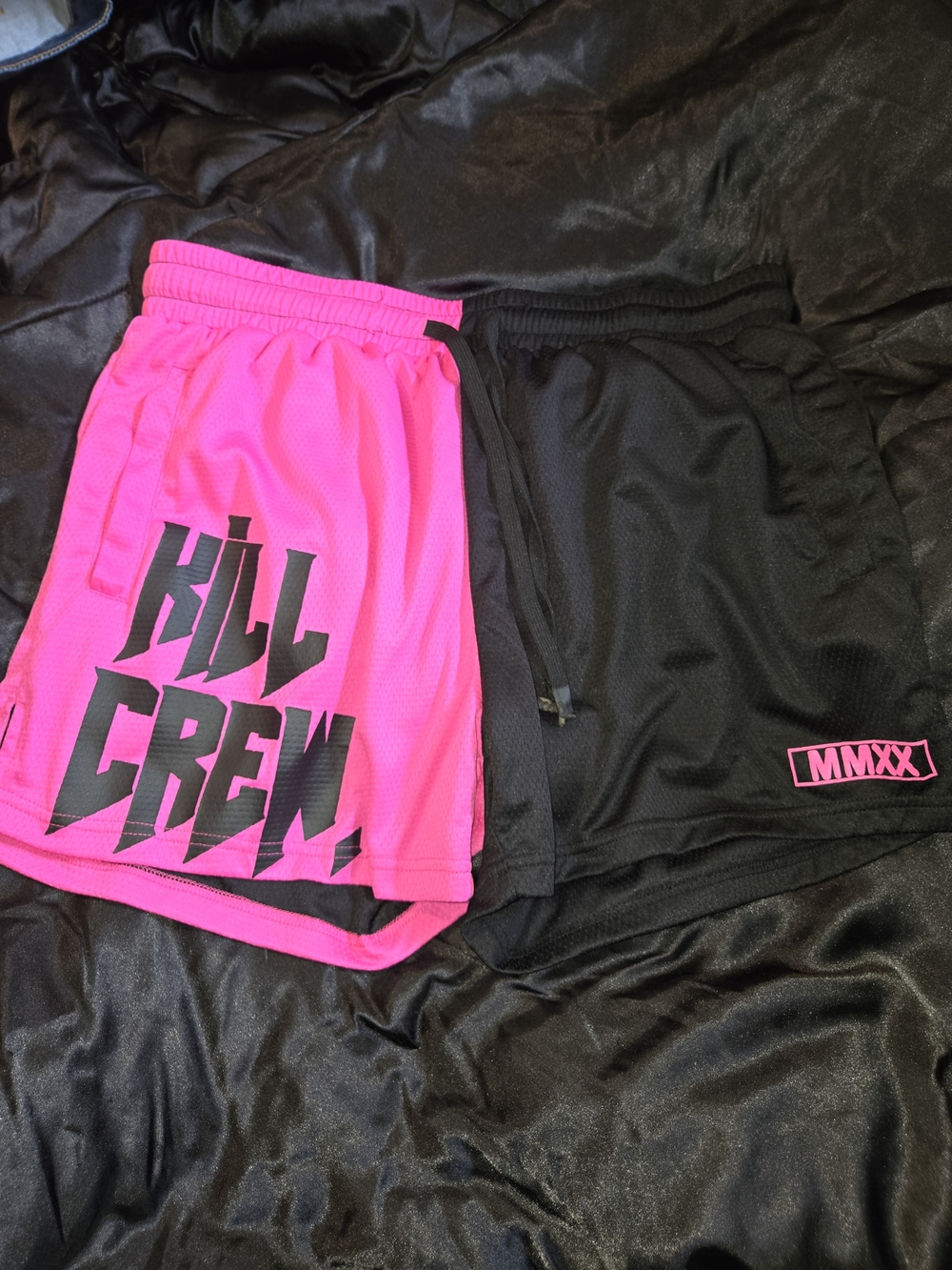 Kill Crew Pink and Black Athletic Shorts
